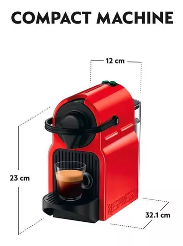 Cafetera de espresso Inissia de Nespresso, color rojo, Nespresso por  Breville, Rojo