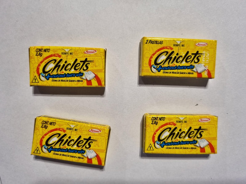 4 Minicajitas Chiclets Adams Para Coleccion
