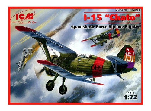 Maqueta Armable Avión De Caza I-15, Chato, Escala 1/72. Jp