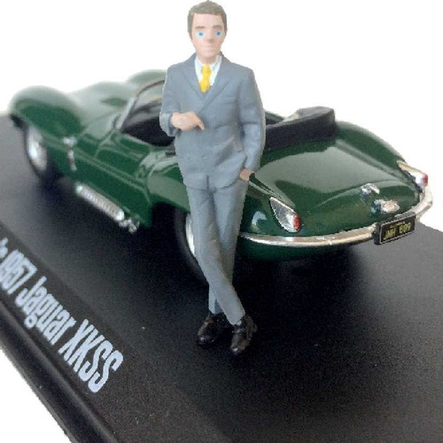 Jaguar Xkss 1957 Greenlight Steve Mcqueen Collection 1/43 Cor Verde