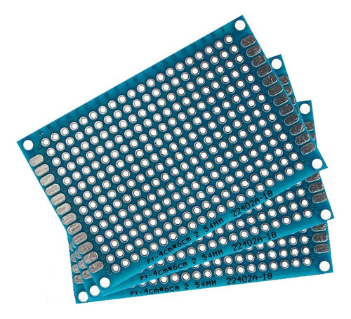 Placa Pcb Universal Baquelita Doble Cara De 4 X 6 Cm 3 Pzs