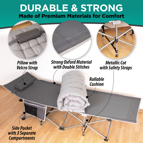 Colchones Para Cunas De Camping Zonetech, Color Gris, De Pri