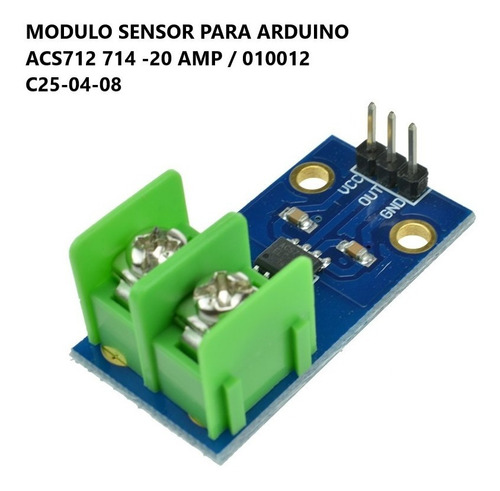 Imagen 5 de 8 de Modulo Sensor Corriente Rango 5a 20a 30a Acs712 714 Arduino