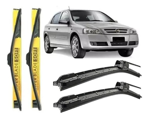 Kit Palhetas Limpador Parabrisa Chevrolet Astra 1999 A 2011