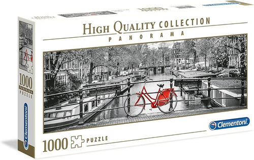 Rompecabezas Panorama Bicicleta En Amsterdam 1000 Piezas