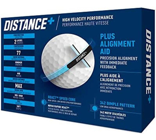 Imagen 3 de 7 de Docena De Pelotas De Golf Taylormade Distance + Color Blanco