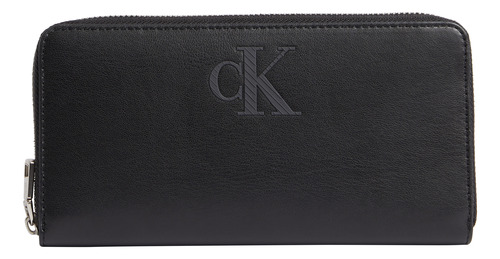 Billetera Con Cremallera Negro Calvin Klein