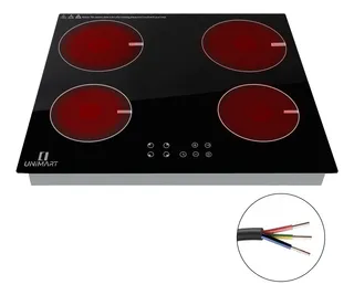 Parrilla Eléctrica Inducción 4 Quemadores Empotrable