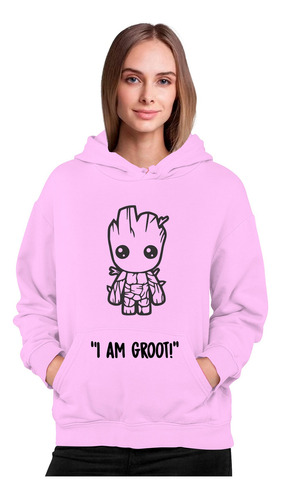 Poleron I Am Groot Completo Yo Soy Groot  Moda Mujer