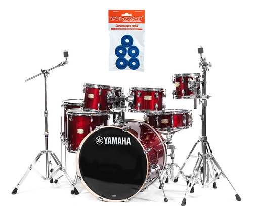 Batería Yamaha Stage Custom Birch Cranberry Red De 7 Pzs