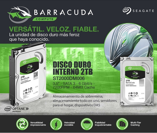 Imagen 3 de 4 de Disco Rigido Seagate Barracuda 2tb 64mb 7200rpm