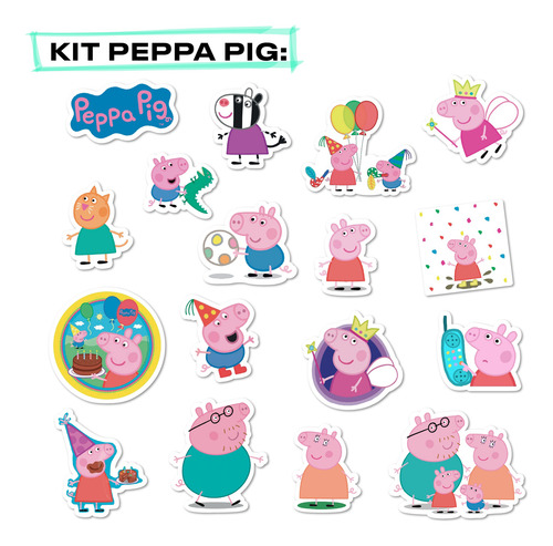 Peppa Pig Tatuajes Temporales Infantiles