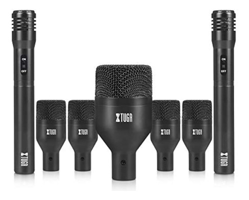 Xtuga Di7 7-piece Wired Dynamic Drum Mic Kit (whole Metal) K