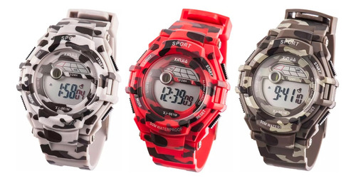 Reloj Digital Camuflado Dama / Mujer  Xinjia 861m - 5 Bar