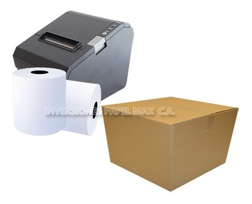 Caja De 50 Rollos Térmico 80x65mm Para Impresora Fiscal
