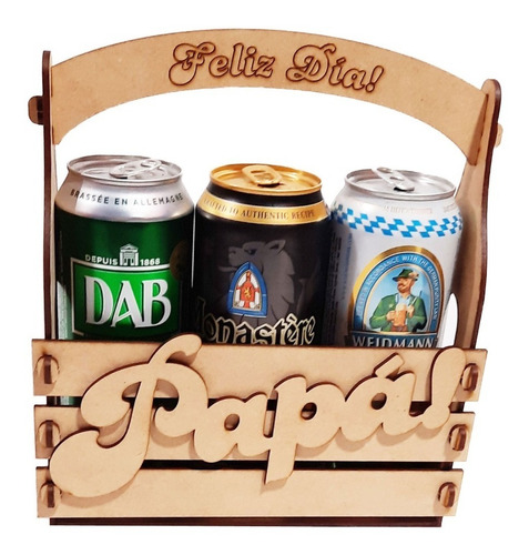 Imagen 2 de 3 de 5 Porta Latas De Cerveza 473cc Souvenirs Fibrofacil Padre
