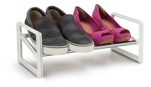 Sapateira Empilhável Organizador Sapatos 2 Par Porta Entrada Cor Branco