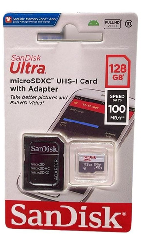 Memoria Micro Sd Sandisk Ultra 128gb Original