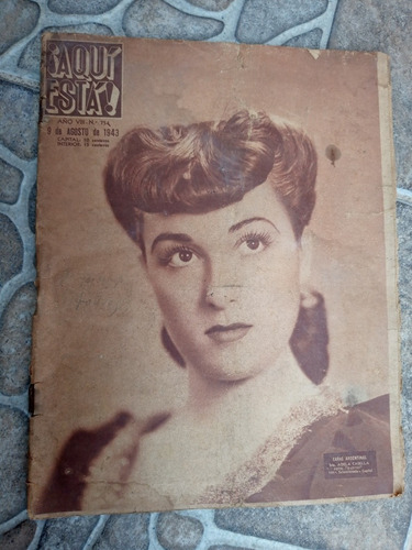 Revista Aqui Esta N.754 - 9 Agosto 1943 Adela Casella