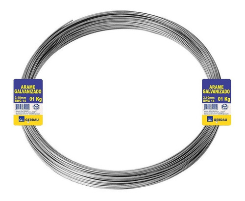 Arame Galvanizado 1kg N14 Fio 2,10mm Gerdau