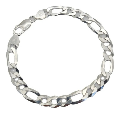 Pulsera Moderna De Plata Italiana 925 Cartier O Figaro 