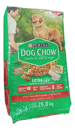 Alimento Croqueta Dog Chow Adulto 25kg Extra Life