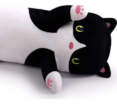 Almohada De Gato De Peluche Miaohaha 50cm Suave Y Abrazable