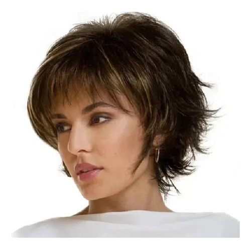 Pelucas De Pelo Corto Moda Dama Degradado