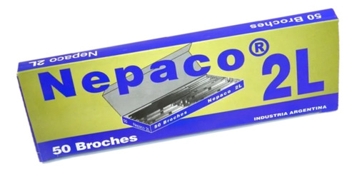 Broches Nepaco Nº2l Largos X 50 Metalicos Para Carpetas