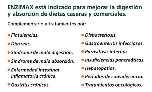 Enzimax Holliday 20 Tabs Enzimas Digestivas Perro Gato