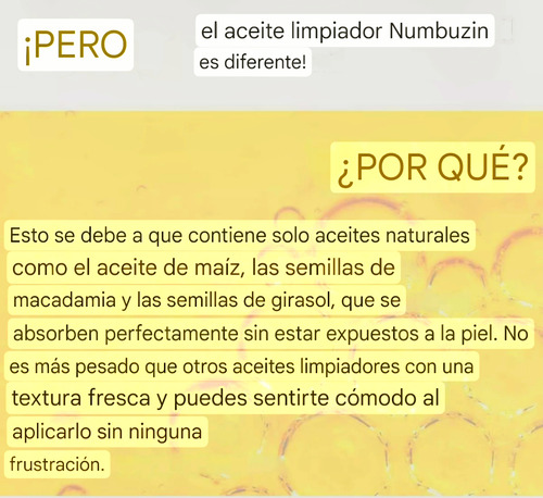 Numbuzin Desmaquillante En Aceite, Limpiador Facial -200 Ml