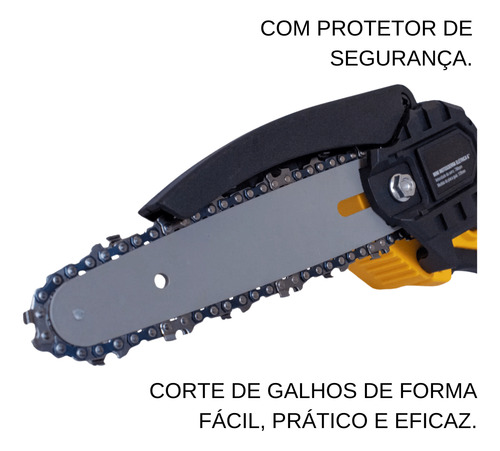 Motosserra Elétrica 6pol Portátil 21v Bivolt Frequência 60hz