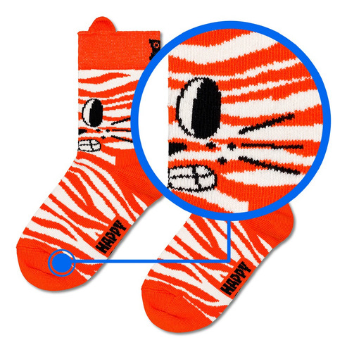 Calcetines Originales Niño Gato Dálmata Happy Socks 2 Pares Multicolor Estampado 2-3 Años