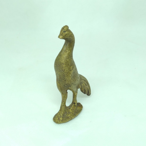 Figuras Estatuillas De Pavo Real De Bronce (Usado)