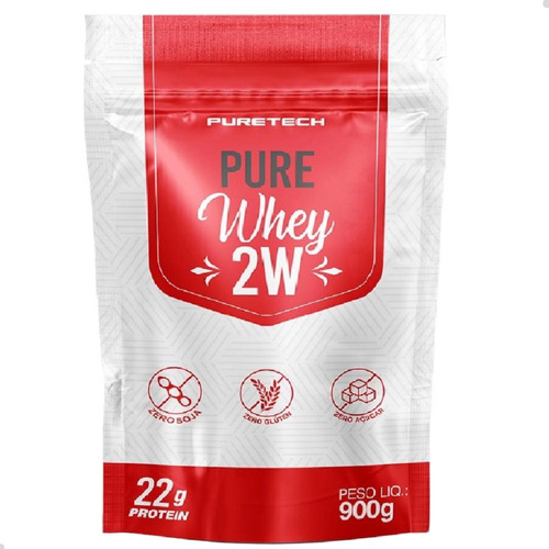 Whey Protein Pure 2w Refil 900g Puretech Sabor Baunilha