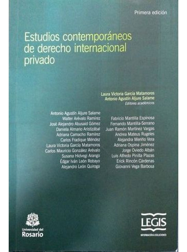 Libro Estudios Contemporaneos De Derecho Internacional Priv