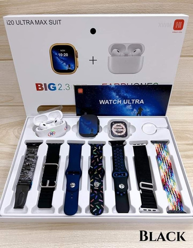 Smartwatch I20 Ultramax Set 10en1 Reloj Inteligente + Airpod