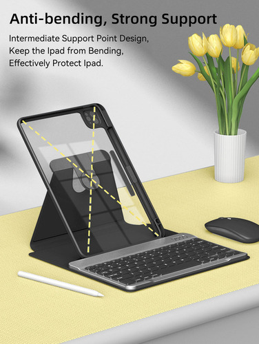 Y Compatible Con Funda De Teclado Para iPad iPad De 10,2 A