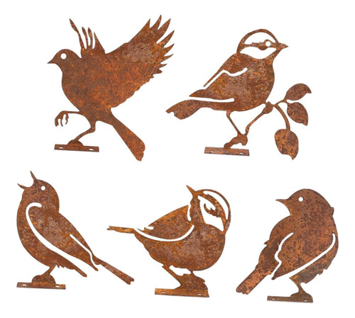 Decoraciones De Pájaros Oxidados, Decoración De Estilo A