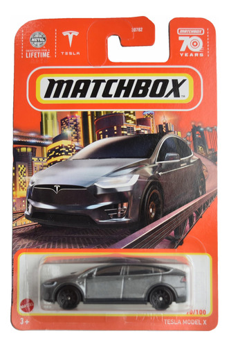 Matchbox Tesla Modelo X, Gris 90/100