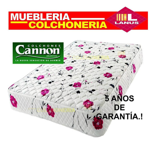 Colchon Cannon Soñar Resorte 190x140 +2almohadas Superoferta