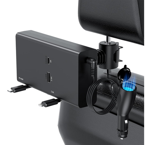 Estacion Cargador Auto Usb Para iPhone Celular Y Usb-c Uber