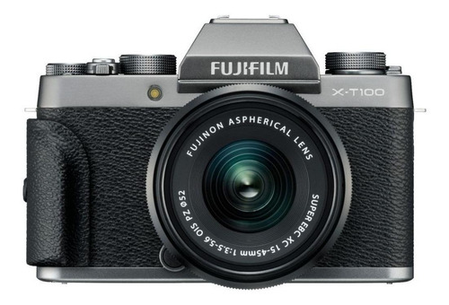  Fujifilm Kit X-T10 + lente 15-45mm OIS PZ sin espejo color  plateado oscuro