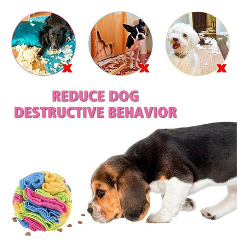 Dongker Pet Snuffle Ball, 5.9/7.9 Peluche Colorido Cachorro