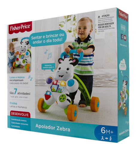 Imagem 9 de 10 de Apoiador Zebra Aprenda Comigo - Mattel - Fisher-price