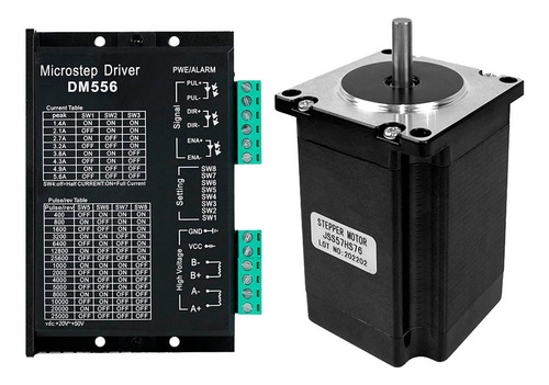 . Kit Motor A Pasos Nema 23 Cnc 20kg/cm 57hs76 + Driver