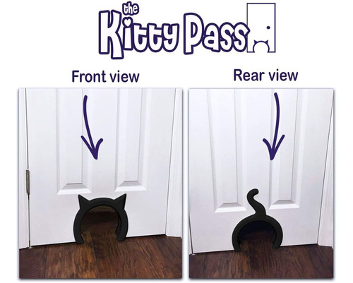 The Kitty Pass Interior Cat Door Special Midnight Edition (b