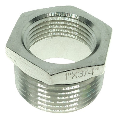Conexión Reducción Bushing De 1 A 3/4 Acero Inoxidable