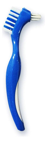 Cepillo Dentaire Dura Doble Cerdas Para Dientes Falsos Azul Color