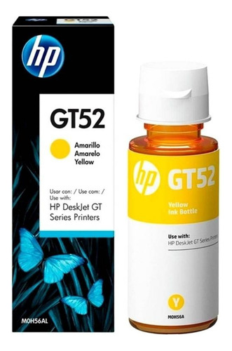 Botella De Tinta Hp Gt52 Amarilla Original 